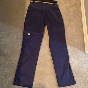 Navy Scrub Pants with Side Pocket